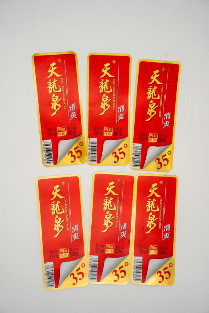 Nhãn keo ướt chống nước và chống nhiệt cho chai rượu vang hoàn hảo cho nhãn hiệu 7
