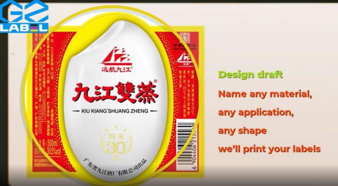 Bản thân gắn kết Logo chai rượu vang nhãn PVC chống nước Vinyl cắt dán nhãn 4