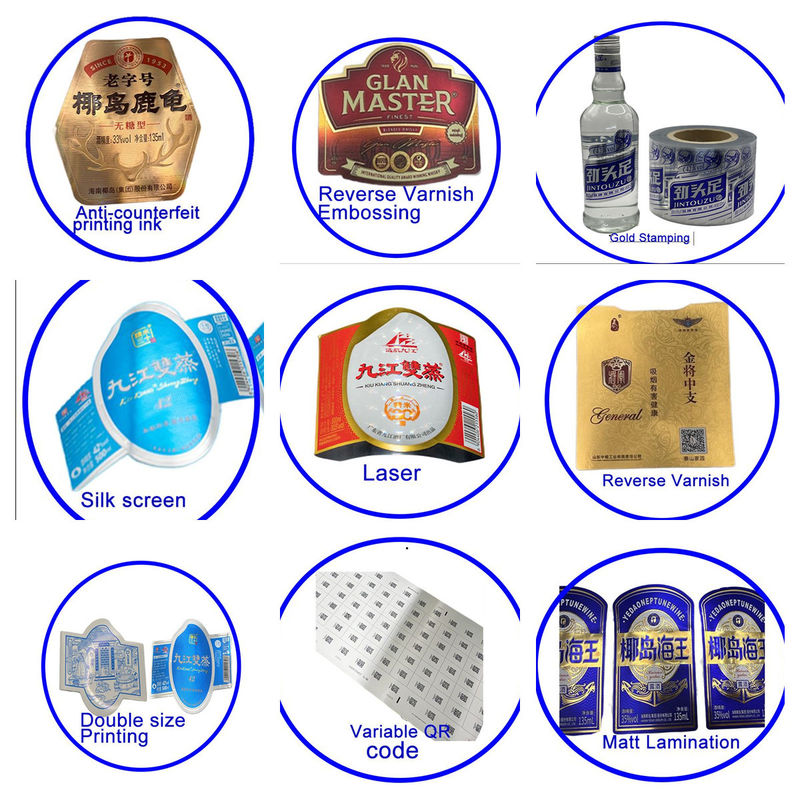 Áp dính thân thiện với môi trường dán nhãn tùy chỉnh cho chai thủy tinh và lon nhãn dán nhà sản xuất