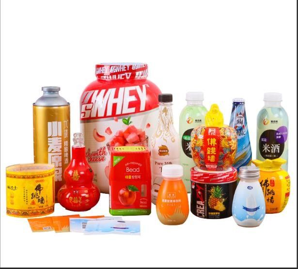 Nhãn mang thu nhỏ chống nước cho nhãn hương liệu màu trắng BOPP/PE/PP/PVC/PET
