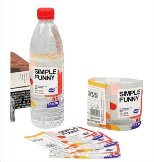 Nhãn mang thu nhỏ chống nước cho nhãn hương liệu màu trắng BOPP/PE/PP/PVC/PET