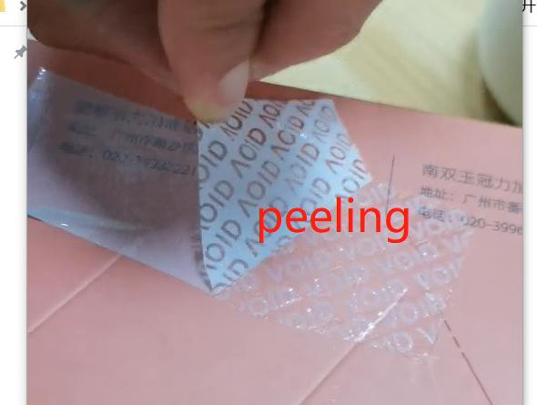 Transparent Anti-Counterfeiting Tamper-Evident Heat-Resistant Adhesive Label Sticker for Secure Packaging