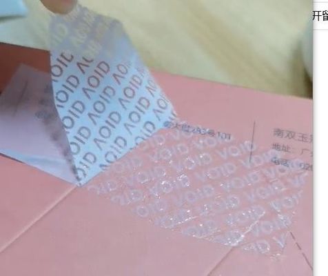 Chất dính niêm phong minh bạch Đèn dán nhãn vận chuyển chống giả mạo Không bị giả mạo