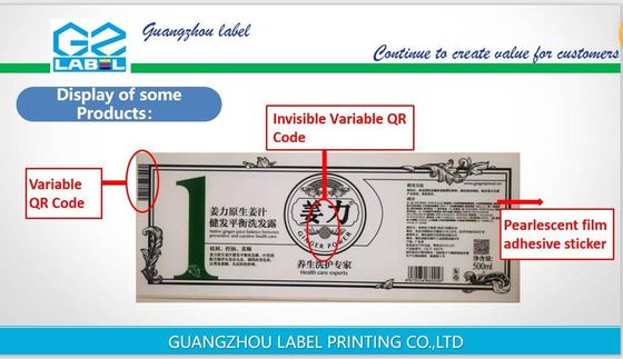 Chuyên nghiệp tùy chỉnh nhãn dán nước hòa tan chống rửa nhiệt độ chỉ ra