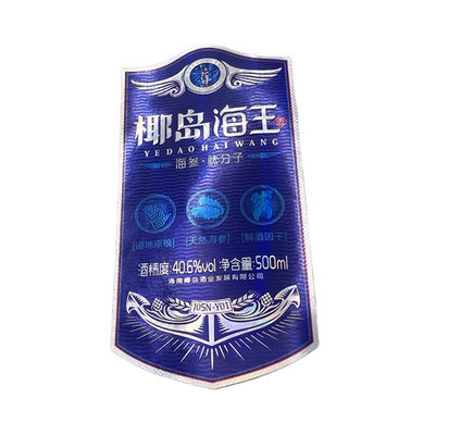 Giấy dán bóng cho chai rượu vang Nhãn tự dán tùy chỉnh có sẵn