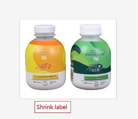 Nhãn mang thu nhỏ chống nước cho nhãn hương liệu màu trắng BOPP/PE/PP/PVC/PET