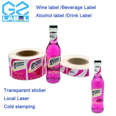 PVC minh bạch chống nước chai nước uống nhãn chai nước nhãn dán tùy chỉnh